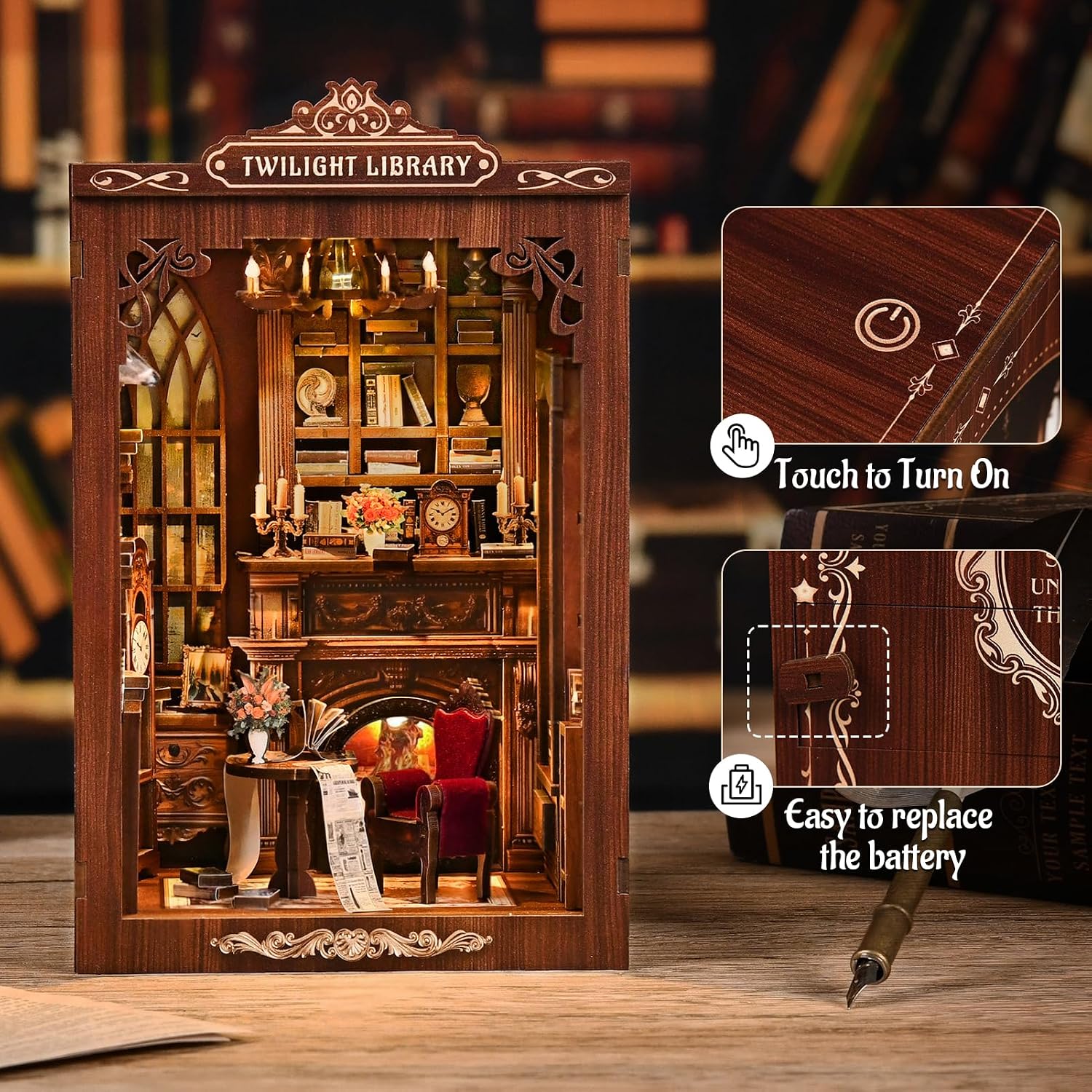 DIY Book Nook Kit Miniature Wo - Model Kit Centaur 评论和价格