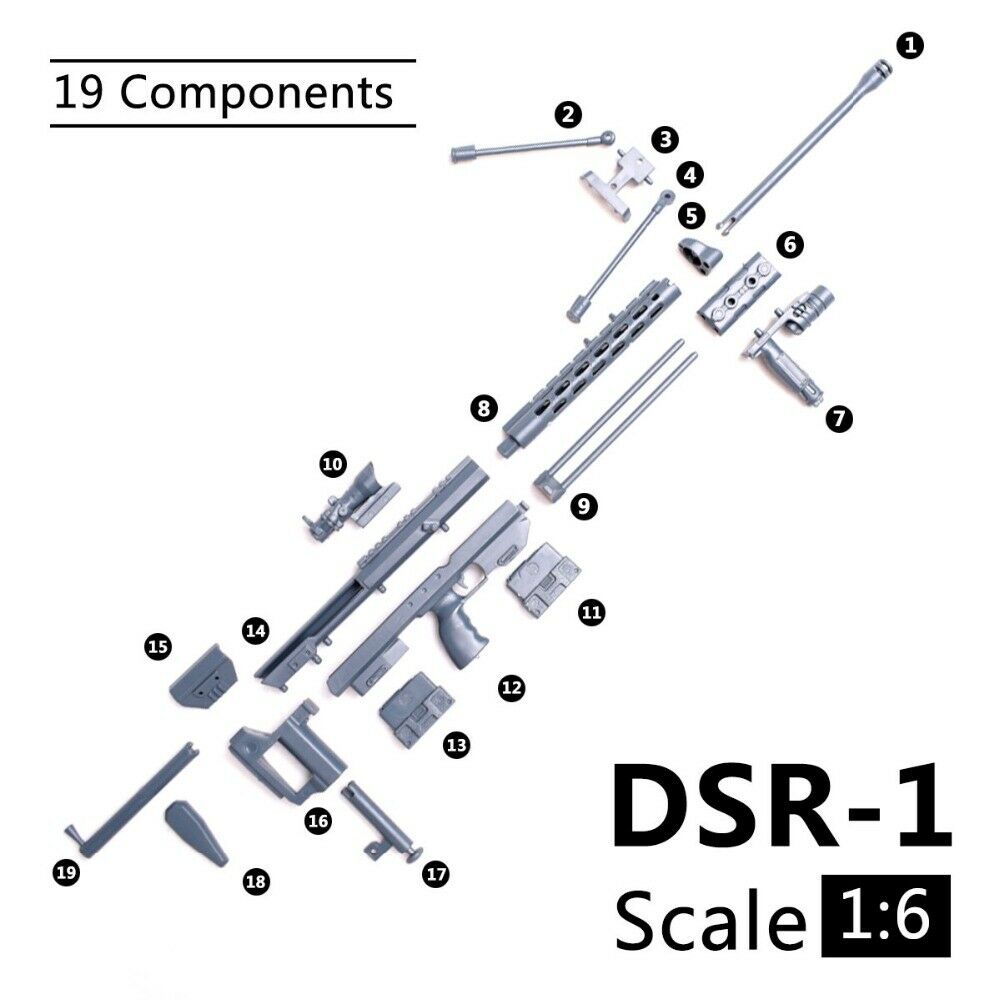 1/6 Scale DSR1 Rifle Gun Model - Model Kit Weapons 评论和价格