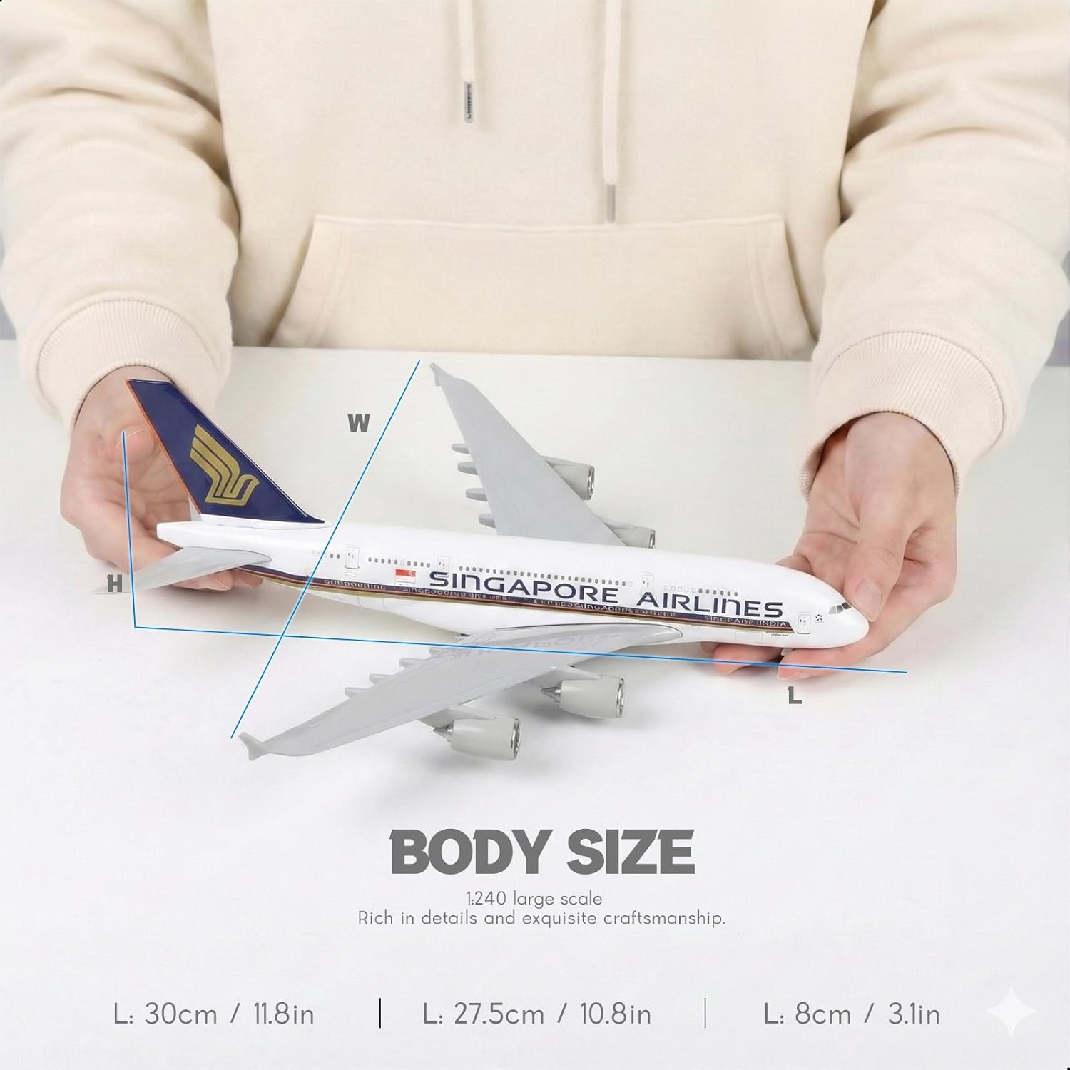 1/240 Singapore A380 Airplane  - Model Kit Singapore 评论和价格