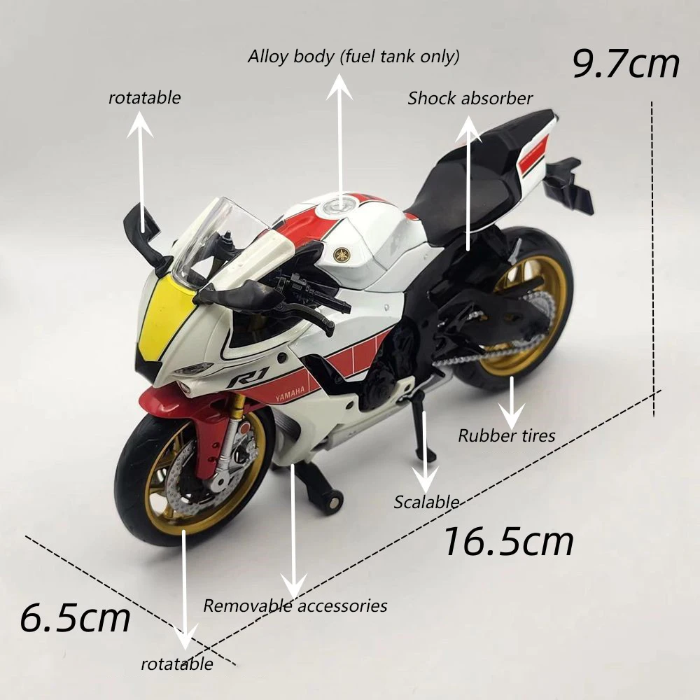 1/12 Scale Yamaha YZF-R1M Moto - Model Kit Yamaha 评论和价格
