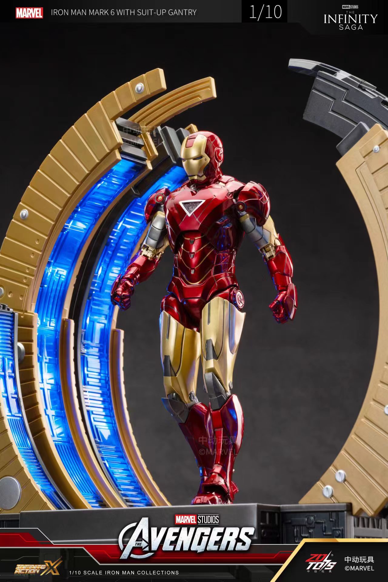 Original ZD Toys Iron Man WITH - Model Kit Iron Man Mark 50 评论和价格