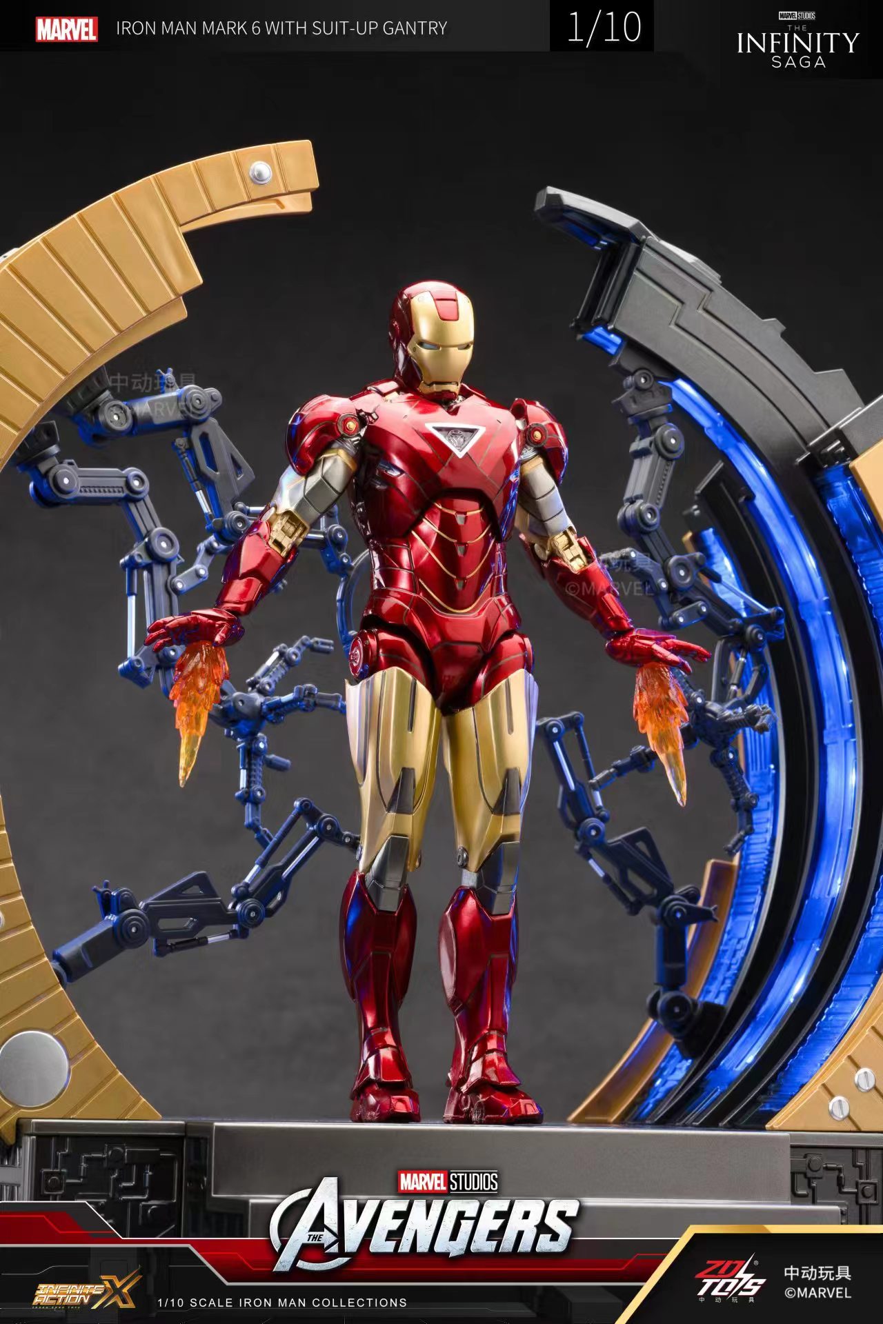 Original ZD Toys Iron Man WITH - Model Kit Iron Man Mark 50 评论和价格